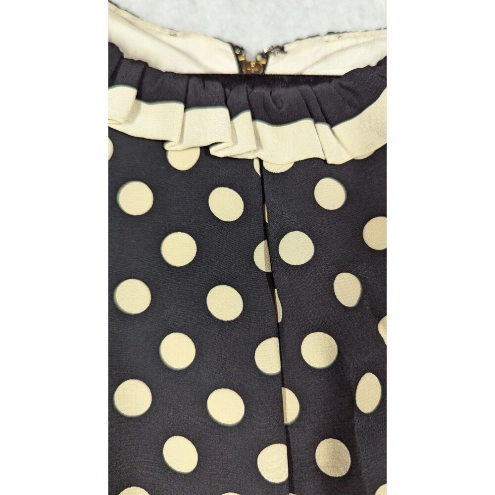 Kate Spade Women Dress Size 00 Hailee Silk Sleeveless Shift Pleated Polka Dot - Picture 3 of 12